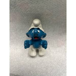 Schleich Smurf PVC Figure Peyo 1980 Vintage toy jail cage rare